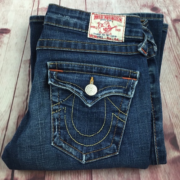 💸True Religion #503 Twisted Leg Flare Jean 28x32 - Picture 7 of 8